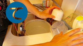 動画「連休初日のものぐさ皿洗い」
